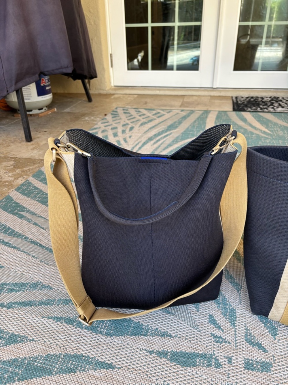 Rothy’s The Bucket Bag in Ink & Ivory